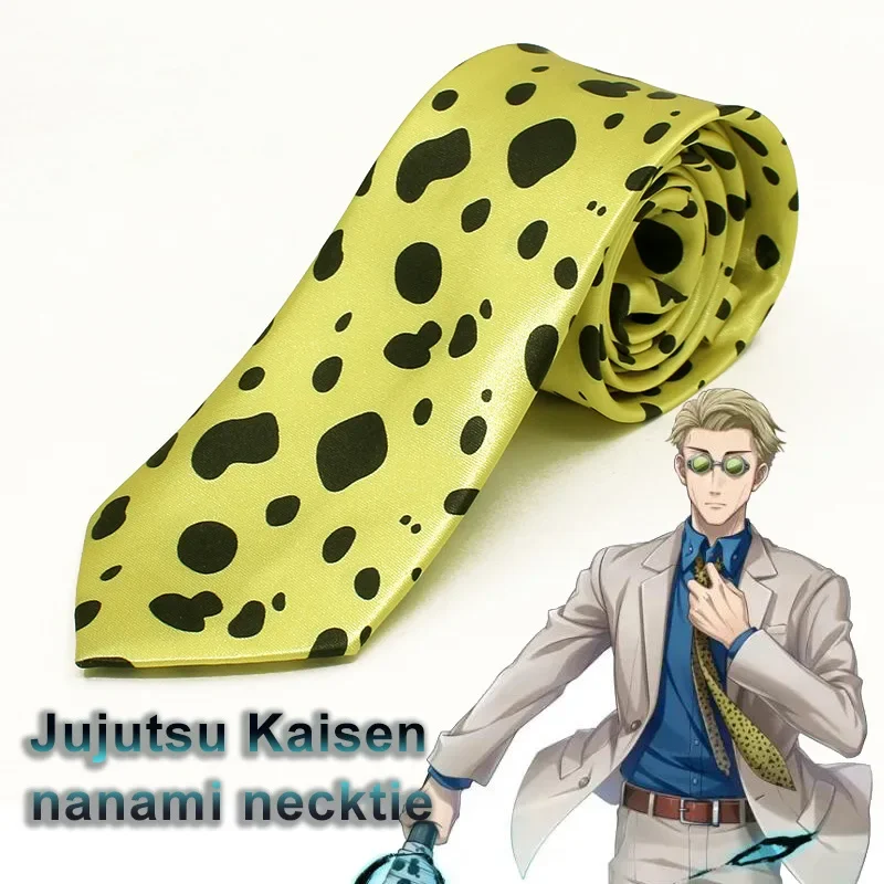 

Jujutsu Kaisen Necktie Kento Nanami Tie Japanese Anime Cosplay Costume Cartoon Props Accessories Yellow Necktie Gift Customized