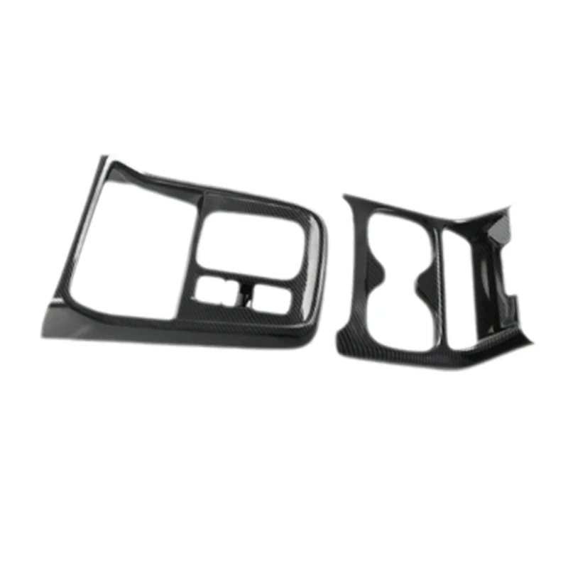 

AB56-Car Center Console Cup Holder Panel Trim Gear Shift Frame Trim Carbon Fiber For Honda CRV CR-V 2023-2024