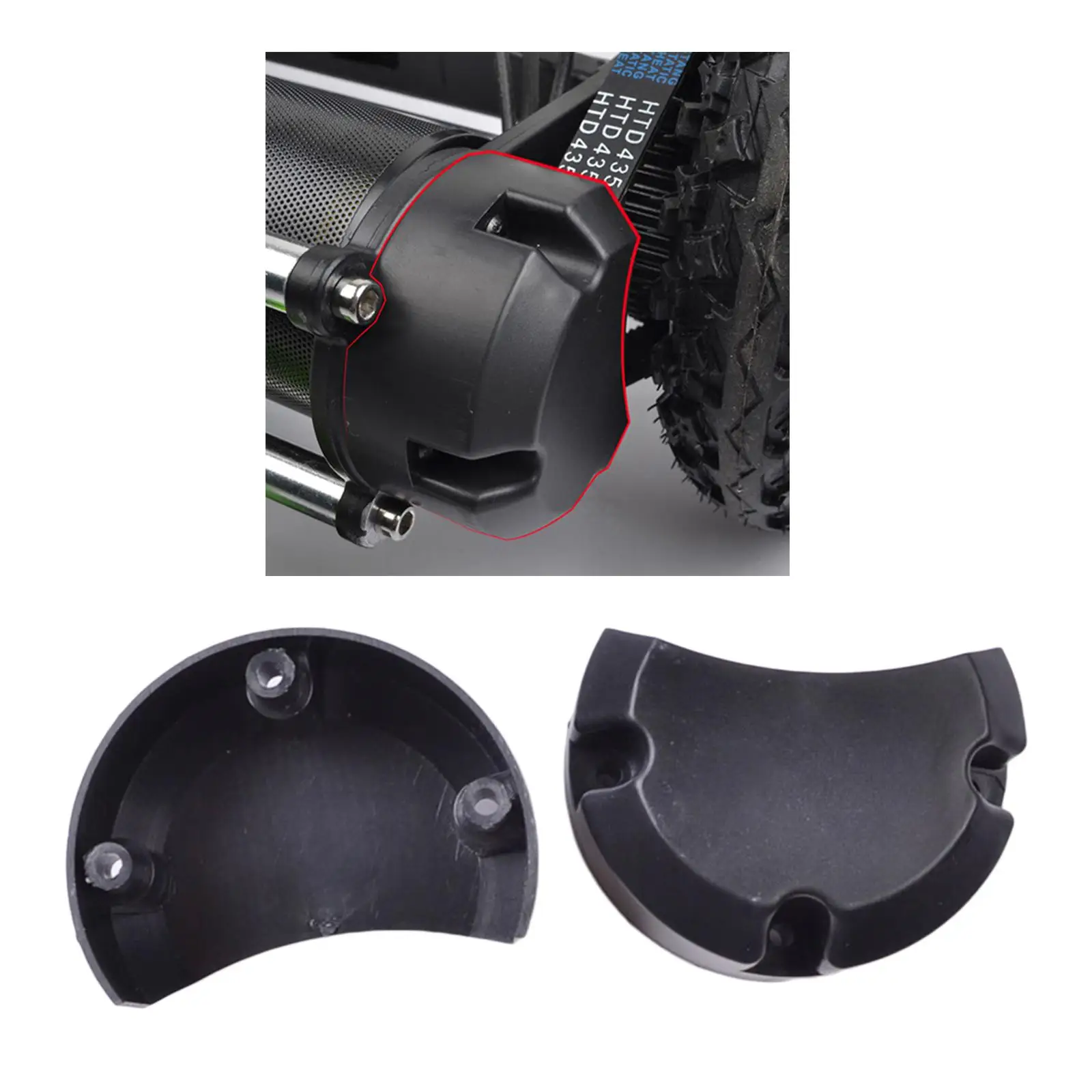 

2x ABS Durable Electric All Terrain Skateboard Belt Covers Protect Case