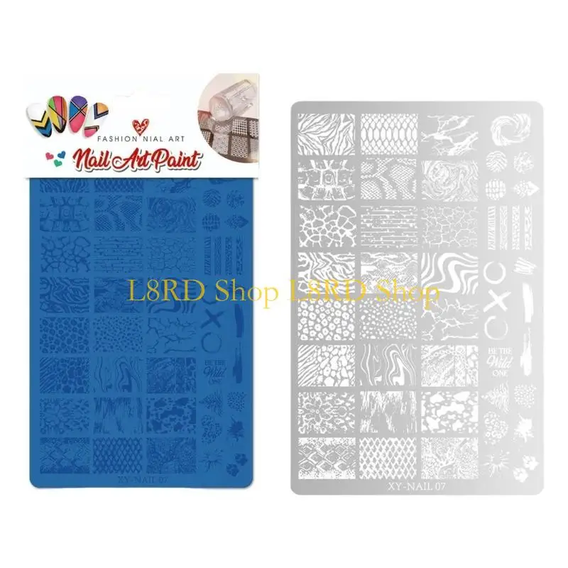 L8RD Flowers Stamping Plates Stamp Templates Butterfly Plates Manicure Print Stencils Art Stamp Tool