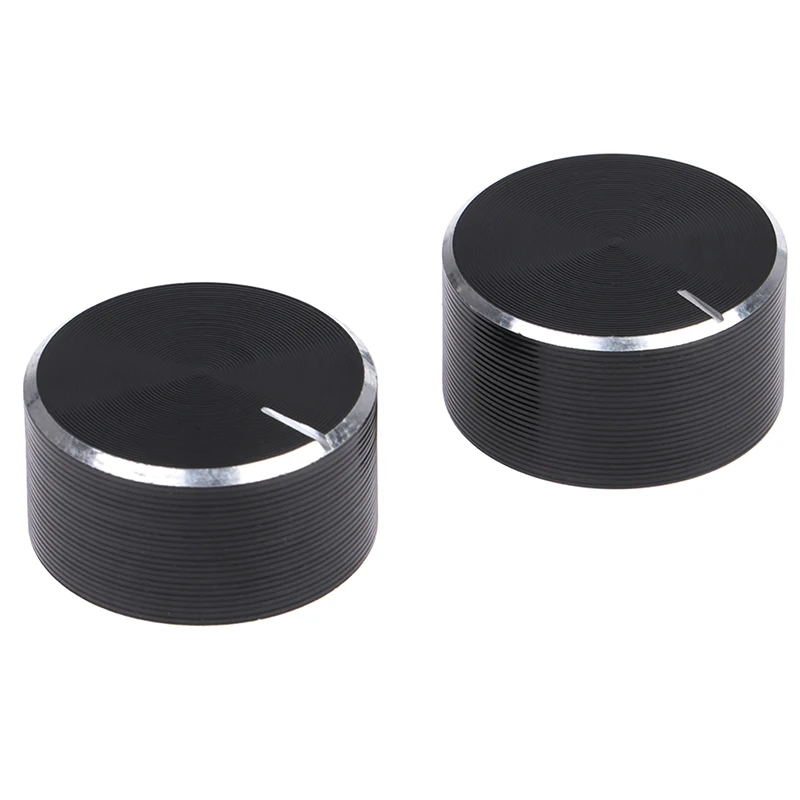 【AD】1 unidad de perilla de potenciómetro de aleación de aluminio con orificio para eje de 6 mm, perilla de control de volumen, perilla de potenciómetro de 26x14 mm