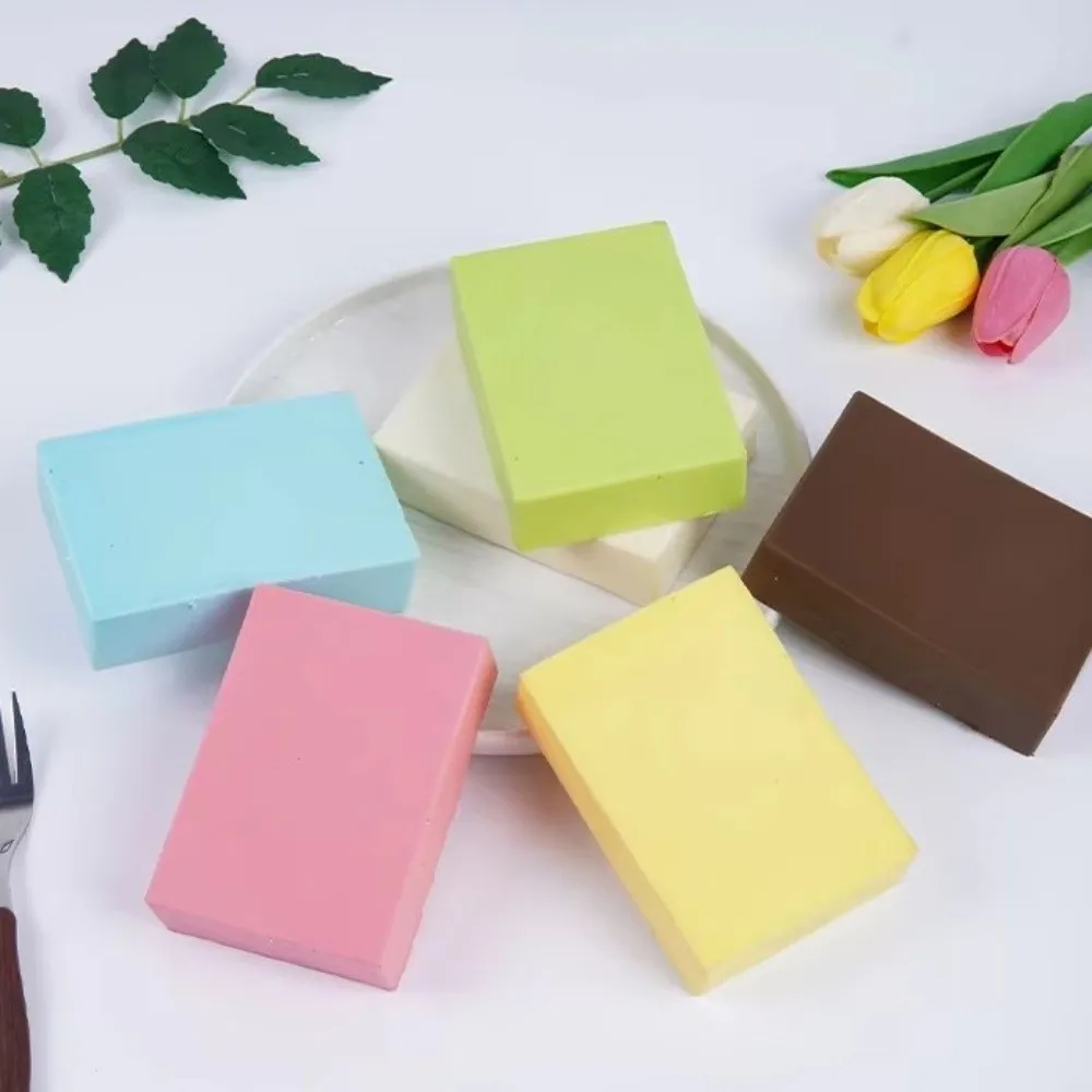 Slow Rising Milk Brick Squishy Wet and Soft Soft Touch Milk Brick Squeeze Sticky Surface Realistic Milk Brick Fidget Party