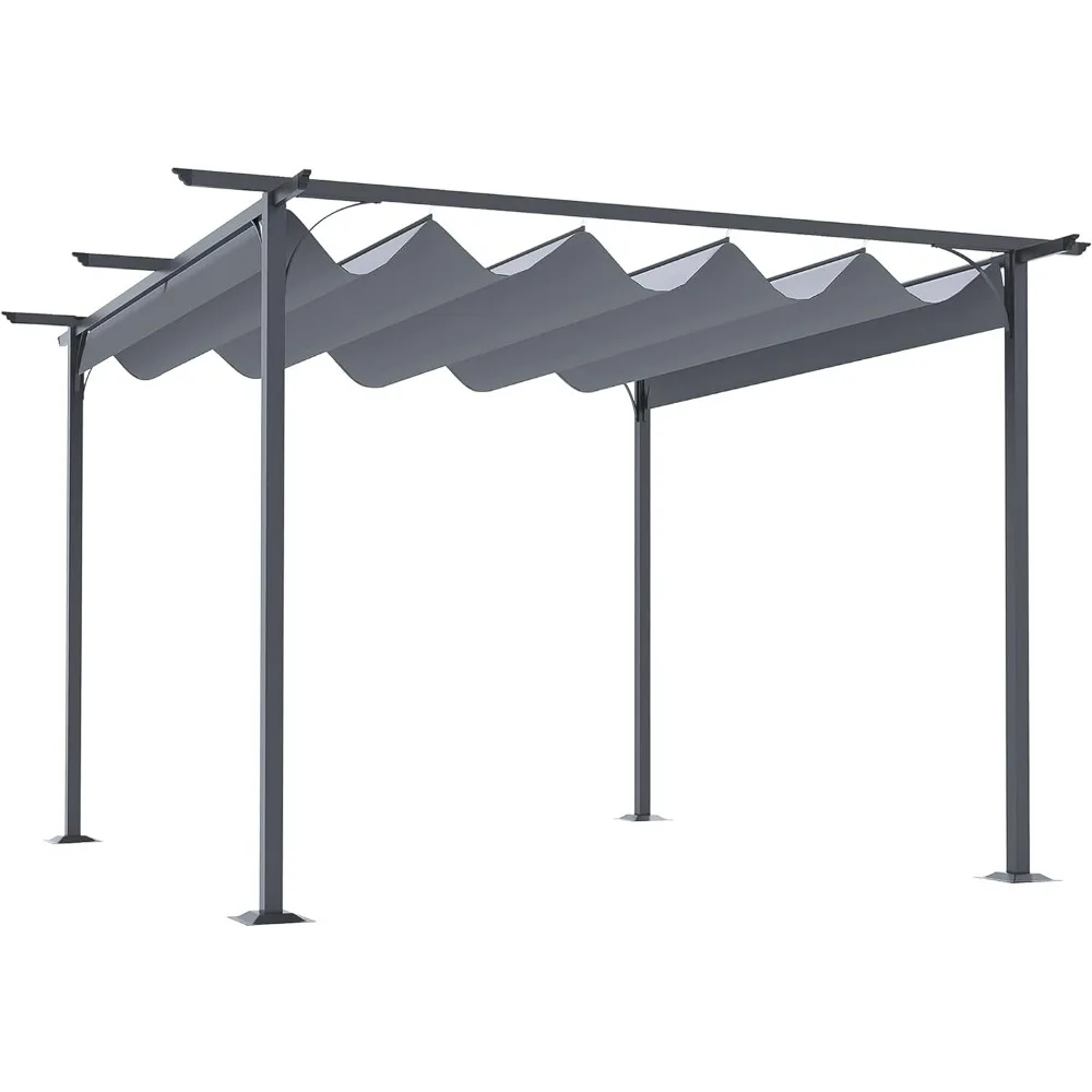 

11.5' X 11.5' Outdoor Retractable Pergola Canopy, Metal Patio Shade Shelter for Backyard, Porch Party, Garden,Pergolas