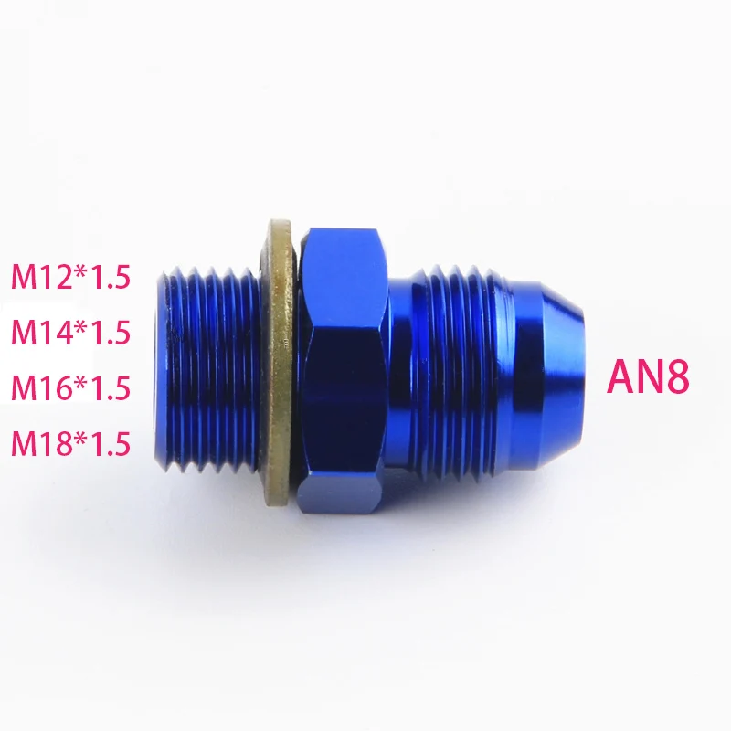 male M16 P1.5 M12 * 1.5 M12 x 1.5 18*1.5 to 8an an8 an 8 male adaptor adapter Fitting