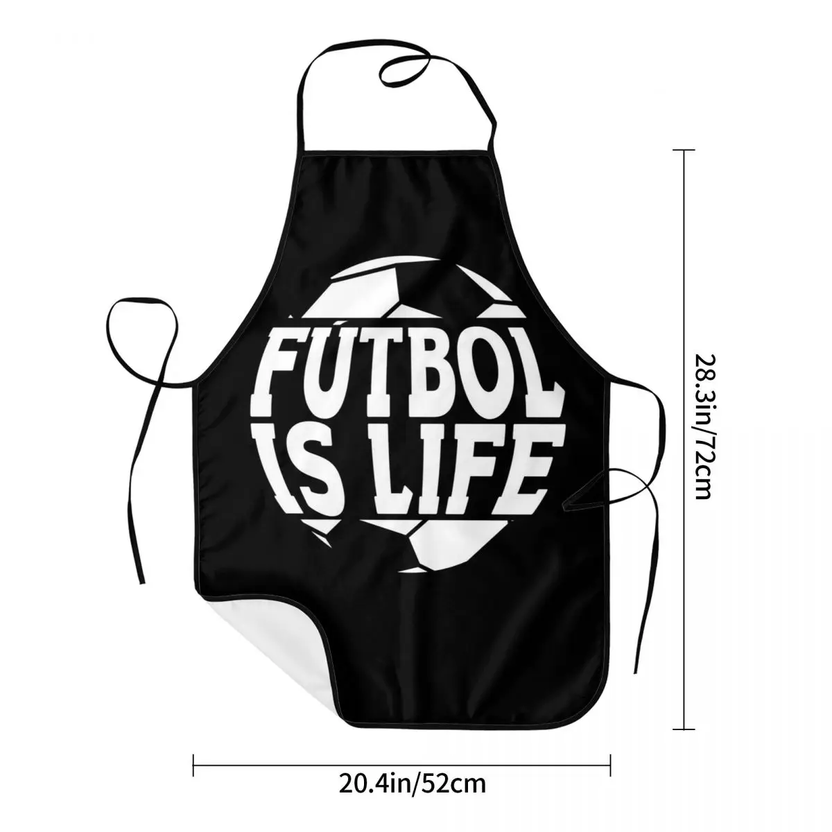 Futbol Is Life Soccer Ball Lover For Football Players Aprons Chef Cooking Tablier Bib Kitchen Cleaning Pinafore for Women Men