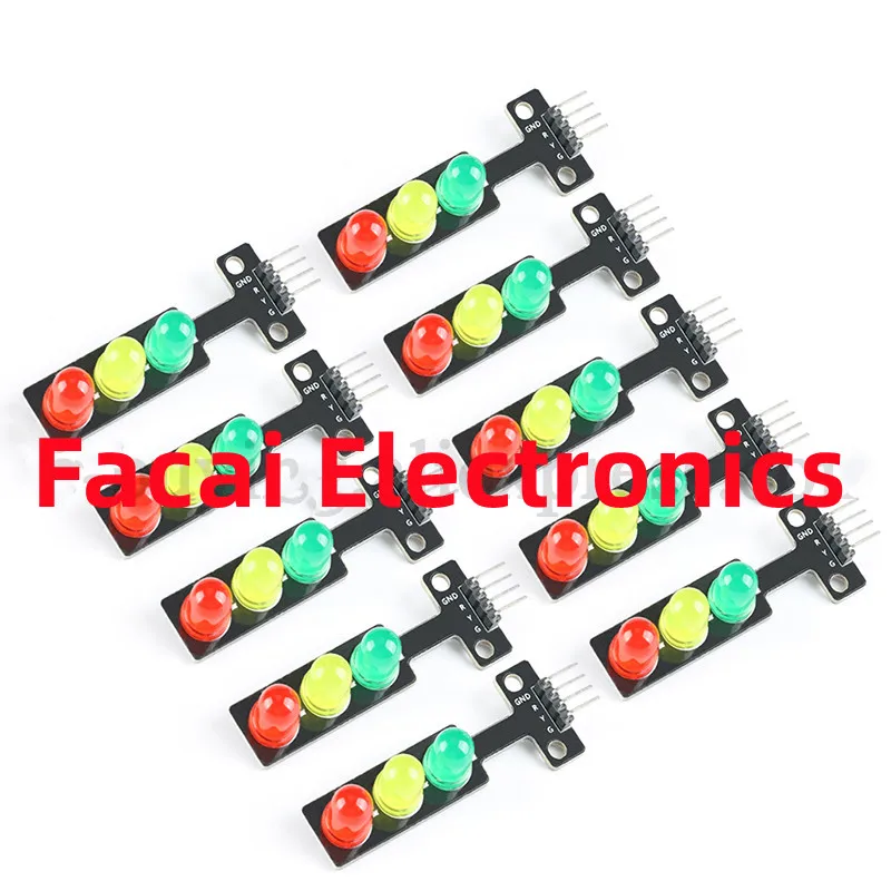 10/20pcs Mini 5V Traffic Light LED Display Module for Arduino Red Yellow Green F5 5mm LED RGB -Traffic Light DIY Electronic Kit