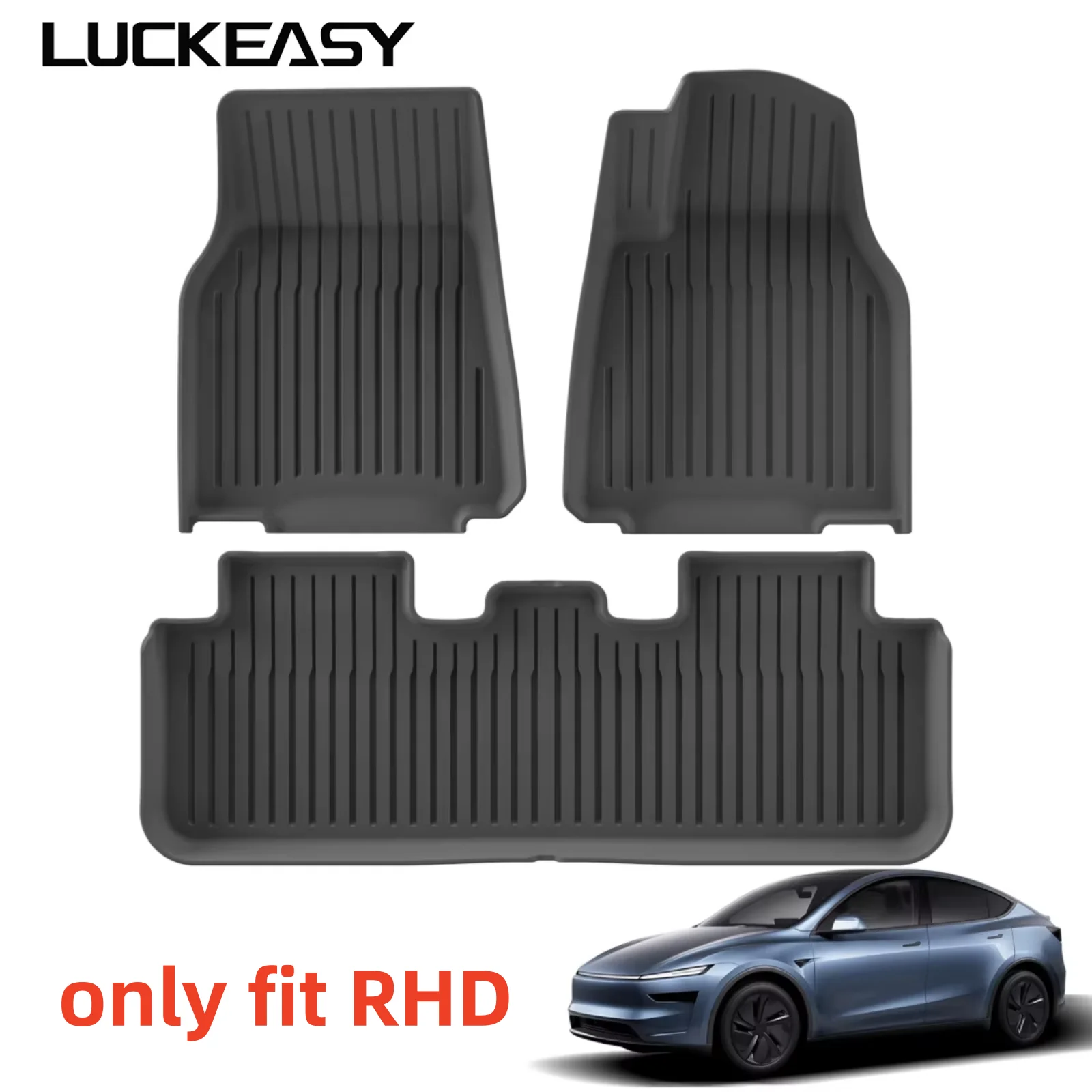 LUCKEASY テスラ Model Y Juniper用 TPEフロアマット トランクマット 右ハンドル