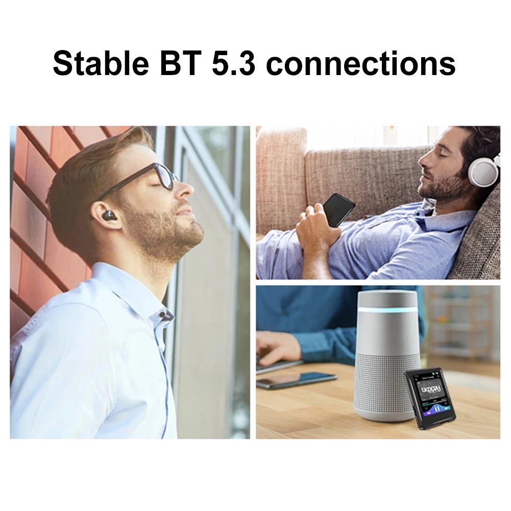 مشغل MP3 BT 5.3 مشغل موسيقى بشاشة تعمل باللمس مشغل محمول للرياضة/الجري/ركوب الدراجات/الممارسة