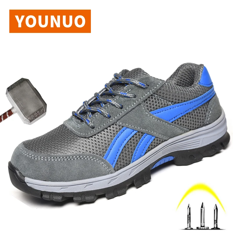 Men's labor protection shoes anti hit anti stab penetration gas light construction site work shoes safety protective shoes women