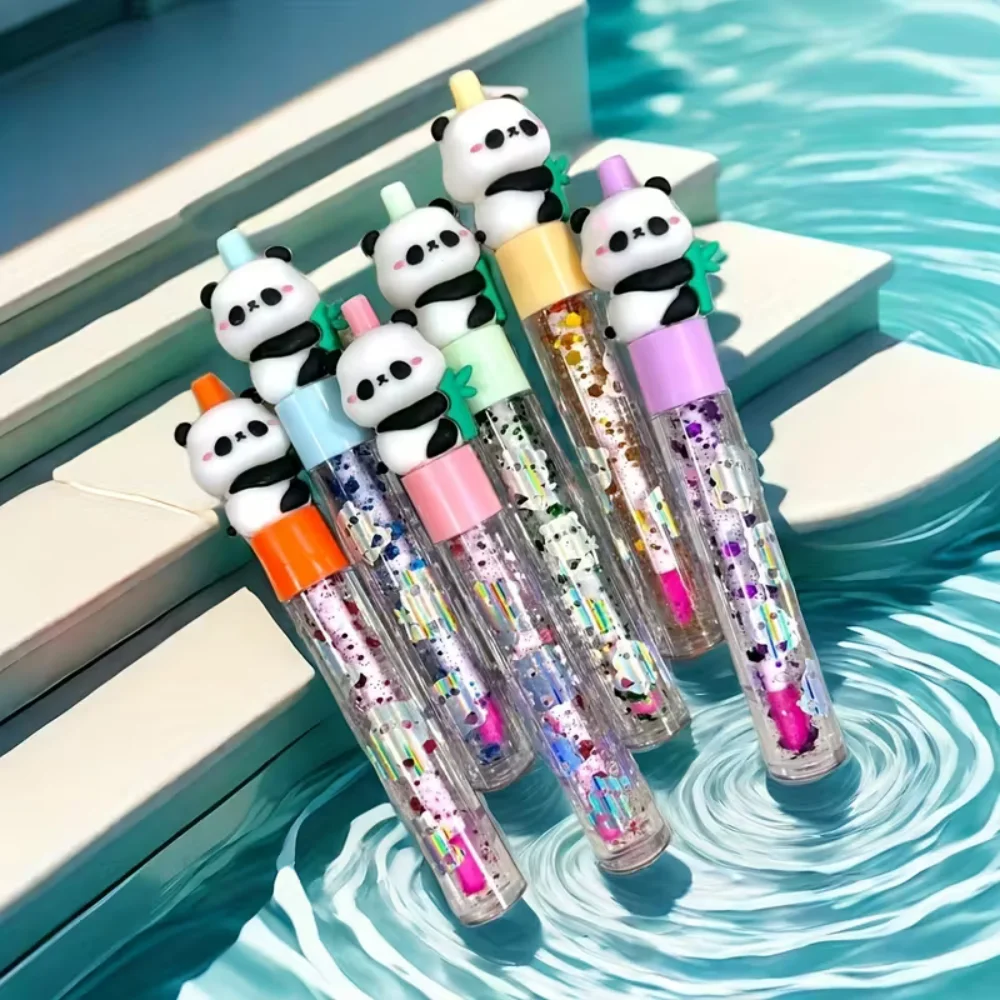

Panda Glitter Color-Changing Lip Balm - Berry Shades, Natural Finish for All Skin Types，Single tube, 6 different styles availab