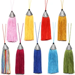 10Pcs/Lot 9cm Polyester Silk Tassels Fish Mouth Cap Fringe For DIY Crafts Bag Clothing Accessories Curtains Home Decoration