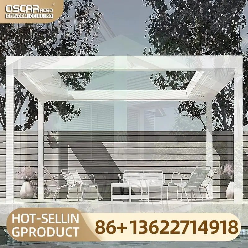 

Высокое качество настраиваемого размера электрический выдвижной алюминиевый уличный водонепроницаемый солнцезащитный тент для сада, патио, заднего двора, перго