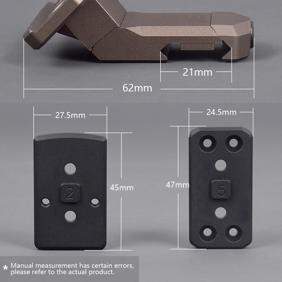 Metal 35/45 Degrees Offset Optical Side Mount For T01 T02 RMR Red Dot Sight Scope Base Bracket 20mm Rail Hunting Accessories