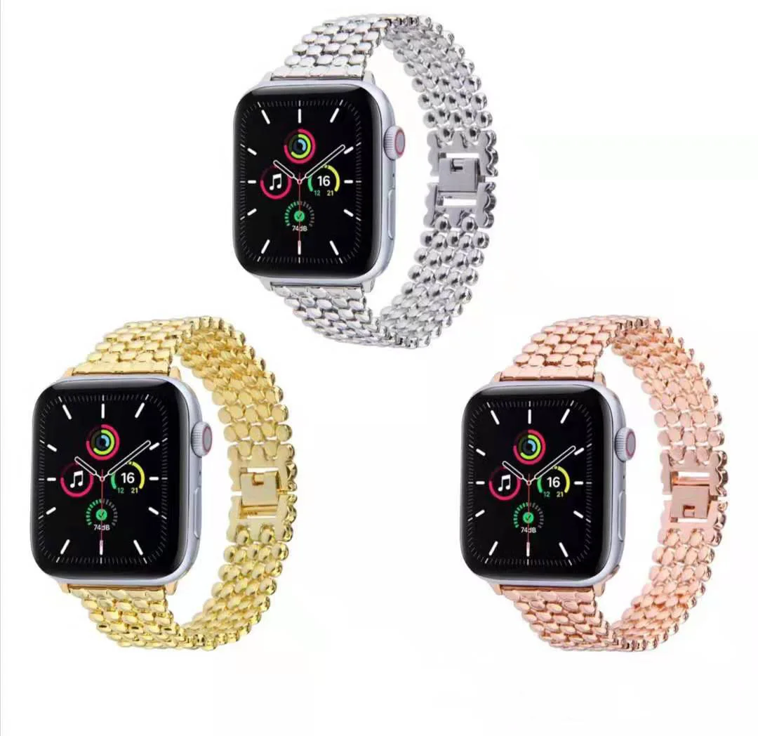 

Suitable For ApplewatchS8/7/6/5/4/3/2 / SE Apple Watches With High Quality Metal Chain Scales Elegant Style Band