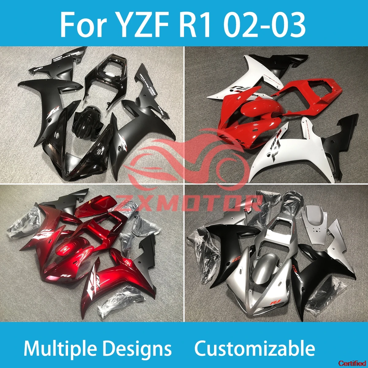 New Fairing Kit for Yamaha YZF R1 02 03 Motorcycle Accessories 100% Customizable Fairings Cover Parts Set R 1 2002 2003