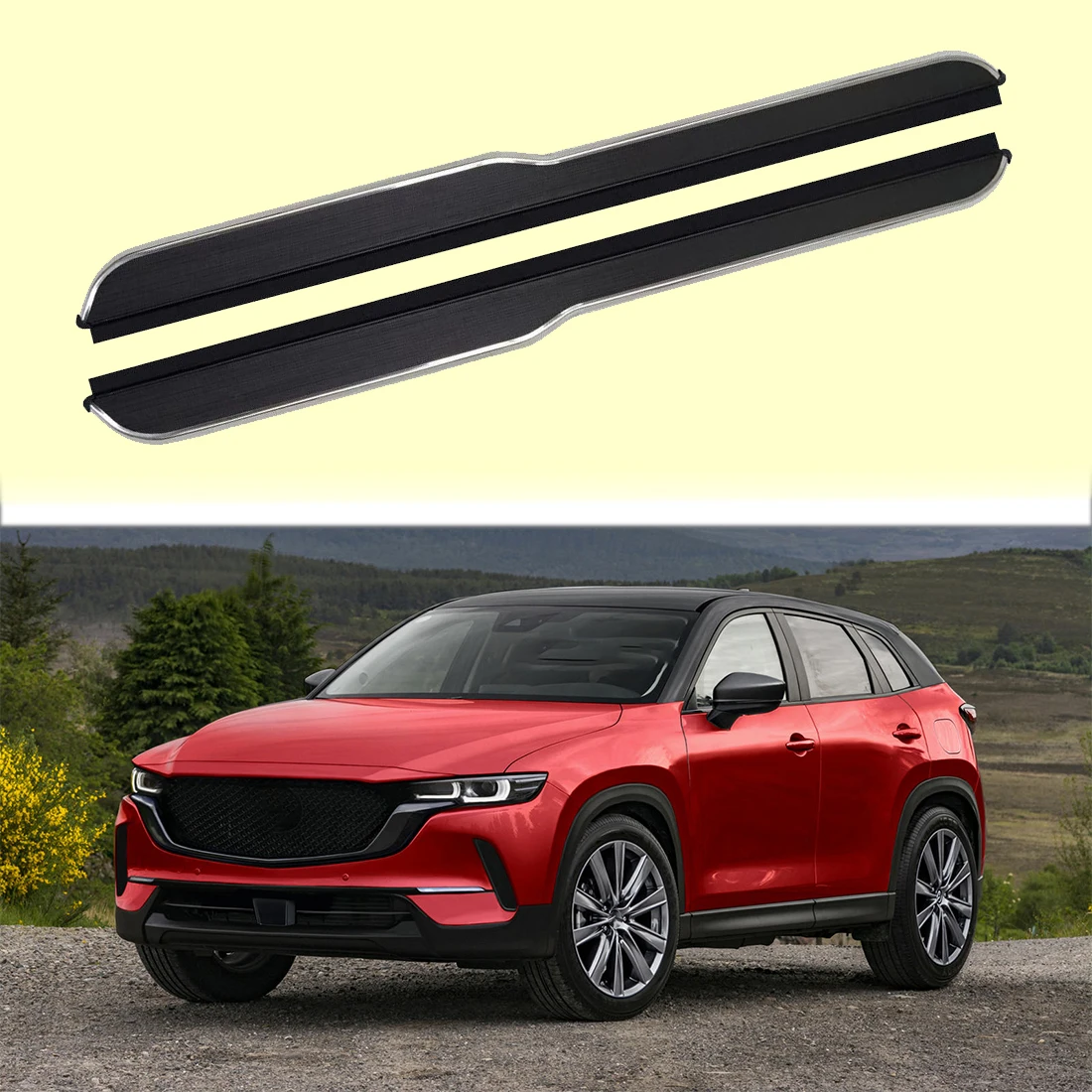 

2PCS Side Step fits for Mazda CX-50 2022 2023 2024 Running Board Nerf Bars Stairs Aluminium Pedal