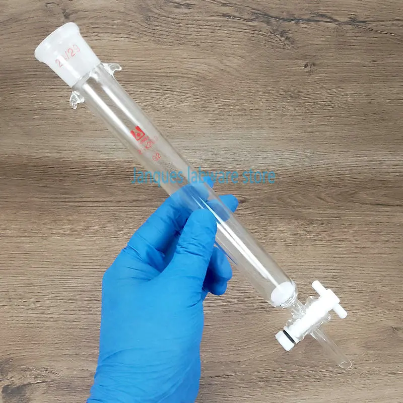 

1 шт. калибр 24 # Хроматографическая колонна с поршнем из ПТФЭ, Лабораторная фильтрующая колонна с песчаным сердечником, колонна с биообменной