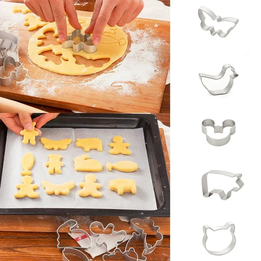 Aluminum alloy Cookie Cutter Gingerbread Mold Biscuit Cookie moule Pastry Cake sugarcraft Baking Mould