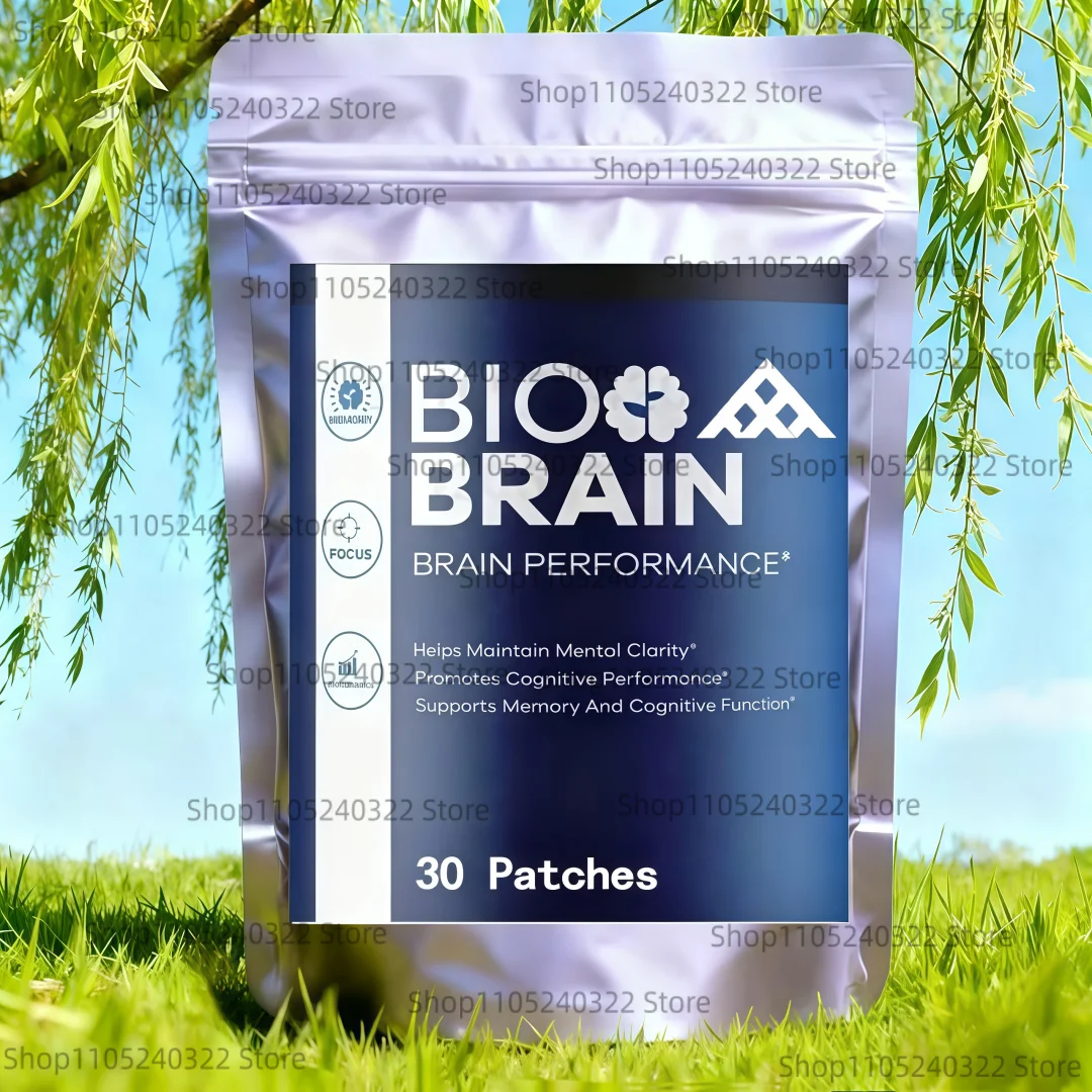 30 Patches Brain Transdermal Patches Ginkgo Biloba, L-theanine, Vitamin B12 For Memory, Focus Support