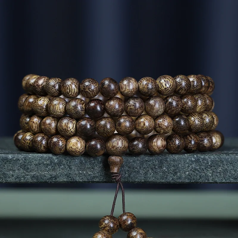 

Multi Circle Eaglewood Bracelets: Cool Honey Scent, Full Oil Grain Buddhist Beads, Twisted Craft Gifts for Men & Women