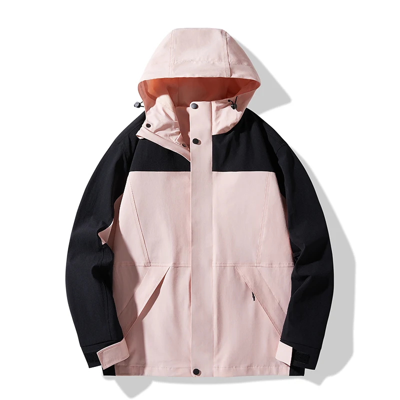 Fashion Men Casual Hooded Jackets lightweight Cosy Coat Pink Black Green Beige Blue Purple Outerwear Male Daily OOTD Look 2024