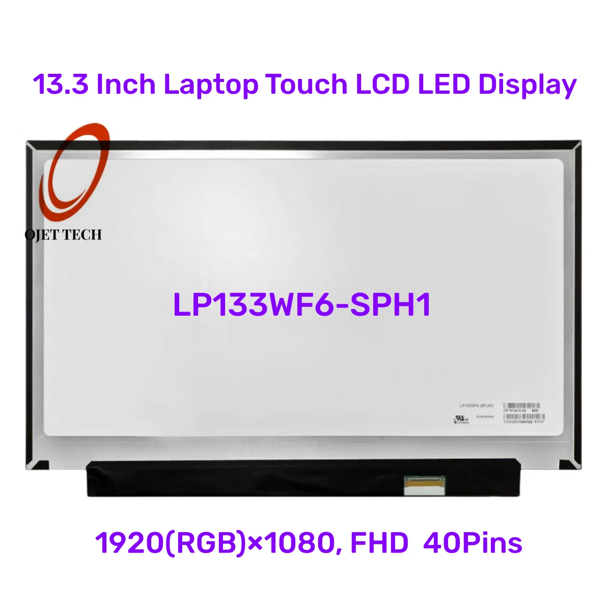 LP133WF6-SPH1 LP133WF6 SPH1 13.3'' Laptop LCD Touch Screen Display Panel 1920*1080 EDP 40 Pins