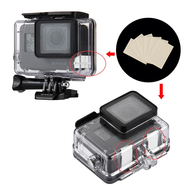 12 Pcs Anti-Fog Insert For GoPro Hero 1110 9 8 7 Session Xiaomi Yi Sjcam Eken Action Cameras Underwater Case Anti Fog Accessory