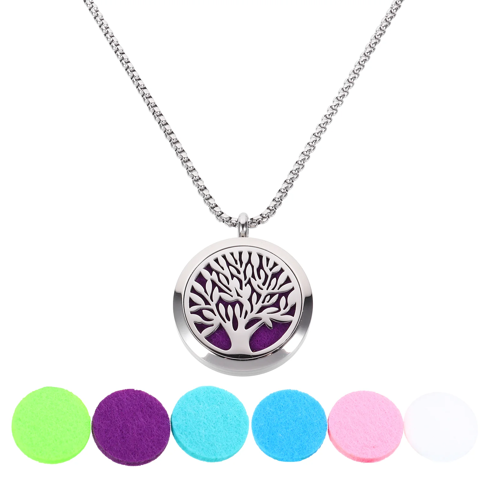 

Essential Oil Pendant Necklace Beautiful Aromatherapy Choker for Women Adornment Stainless Steel Practical Diffuser Man Jewelry