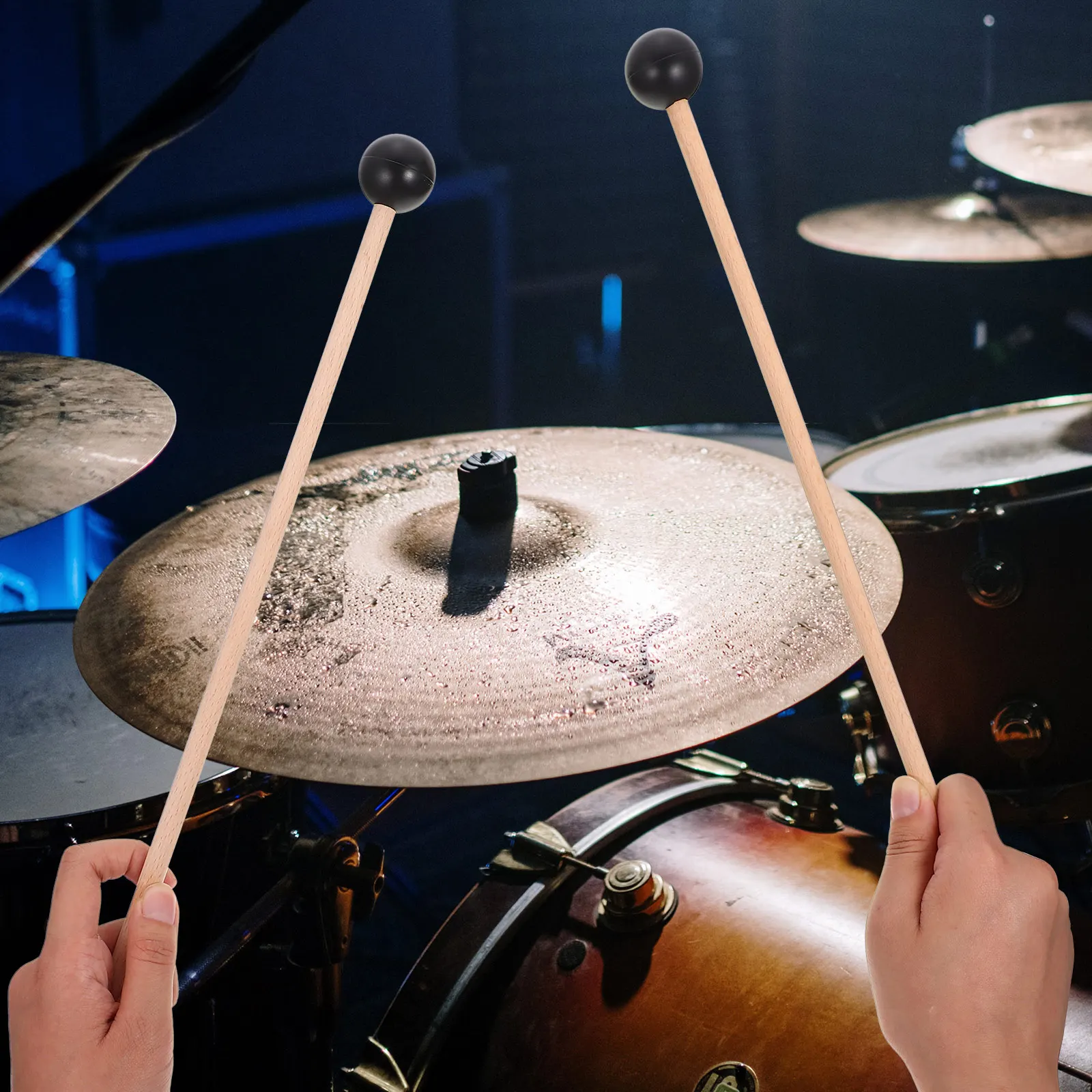 

6 Pcs Percussion Instruments Accessories Drumstick Mallet Hammer Marimba Rubber Drumsticks with Grip