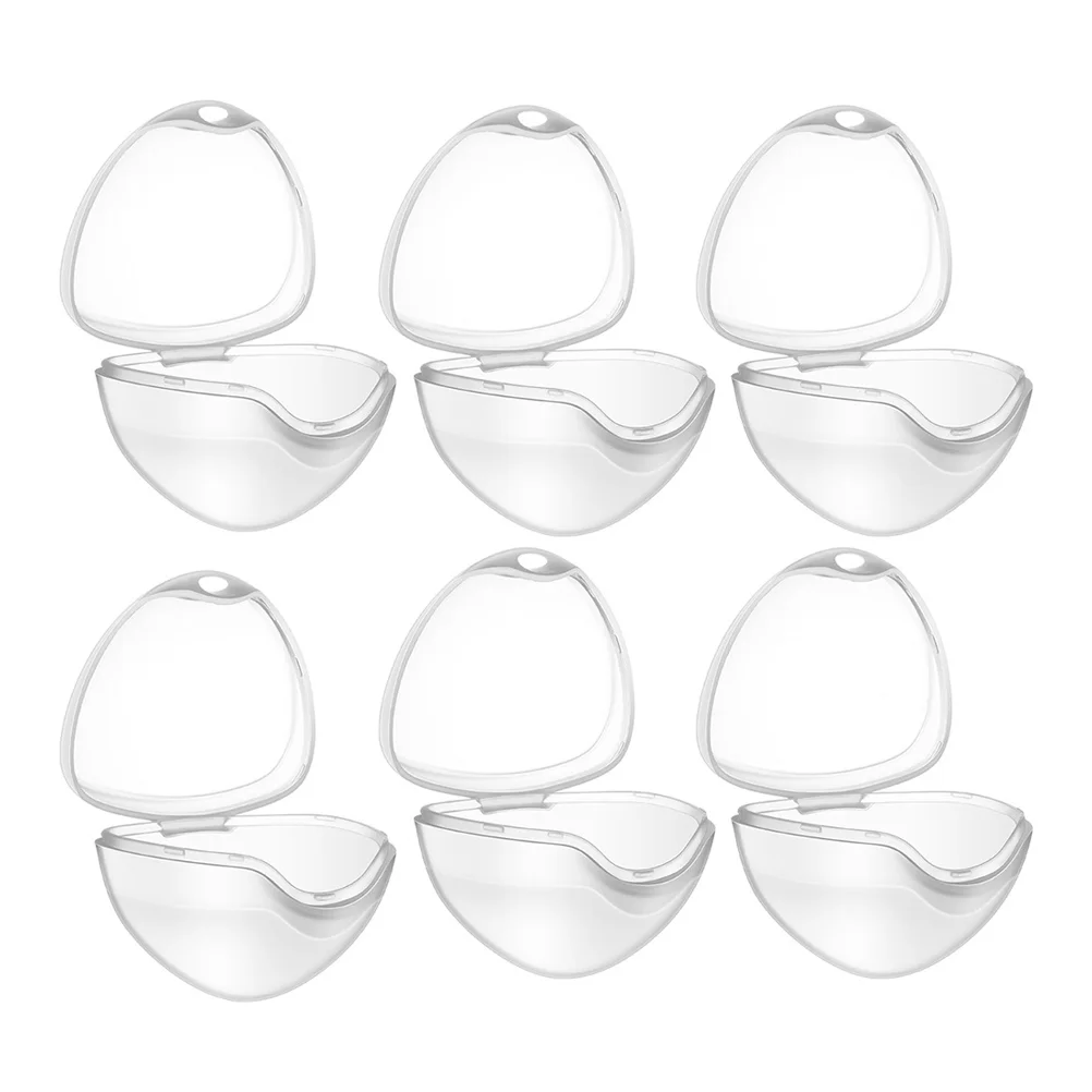 6 Pcs Pacifier Box Dustproof Container Dust-proof Holders Newborn Pacifiers