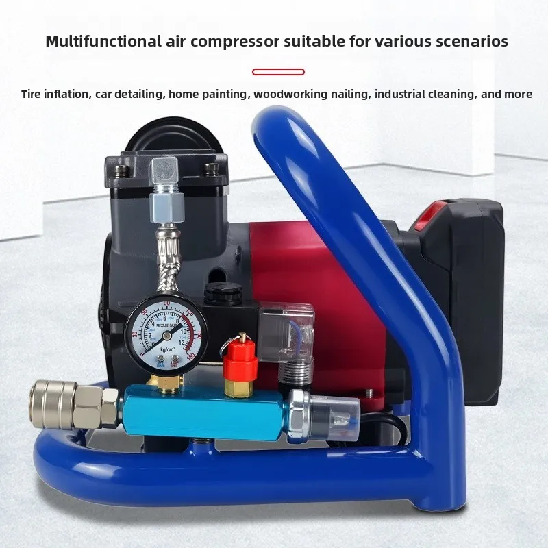 Wireless Rechargeable Air Pump Auto Tire Inflator Compressor Handheld Cord，Cordless Rechargeable Design