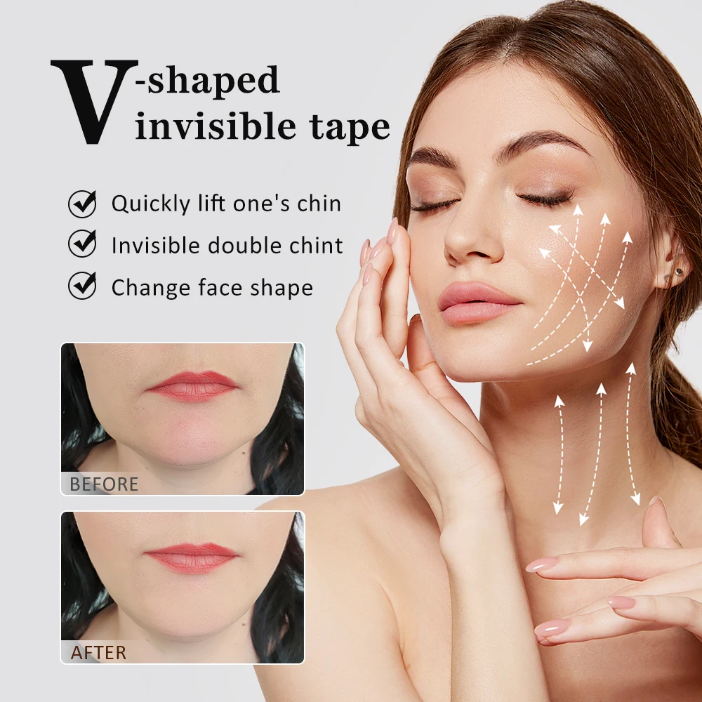 100/200 قطعة الوجه التجاعيد رفع التصحيح رقيقة الوجه ملصق المضادة للتجاعيد شد الوجه الشريط غير مرئية إزالة الفرقة Vface الأشرطة الوجه #6