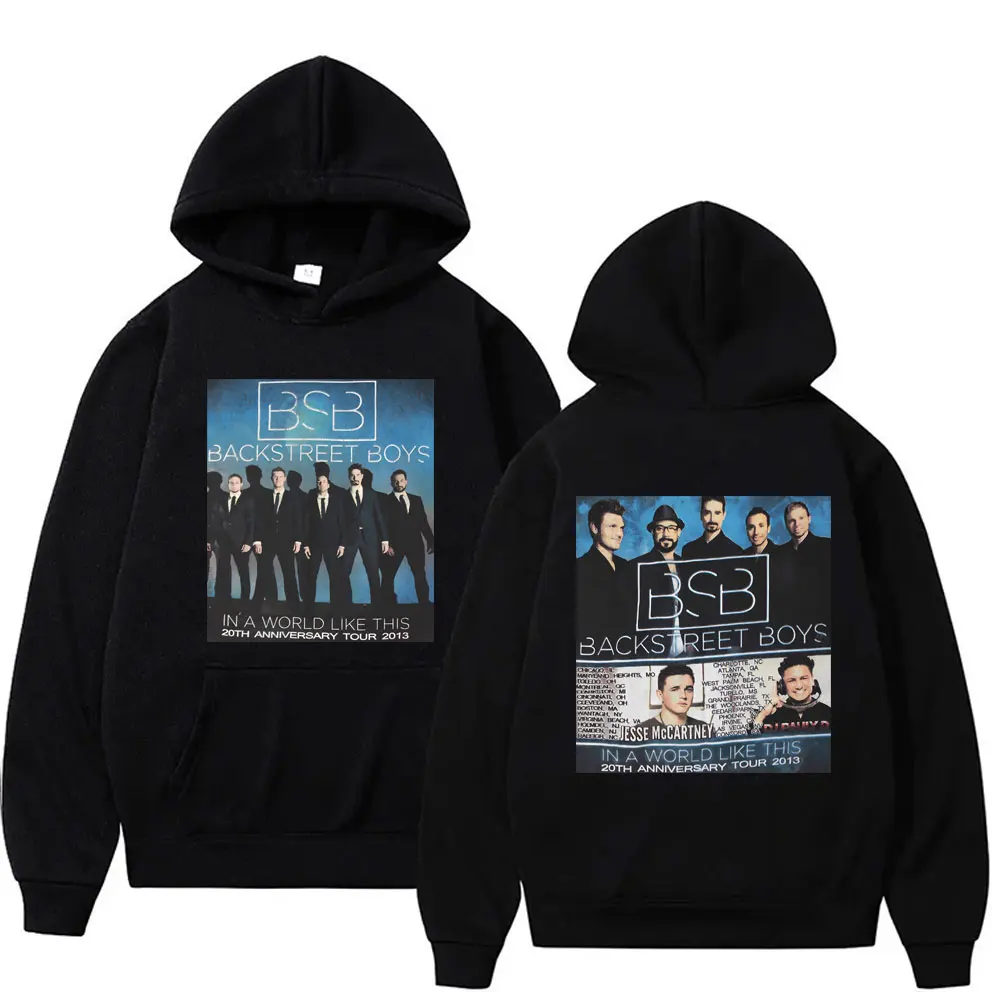 

Backstreet Boys in A World Like This 20th Anniversary Tour Hoodie Boy Band Bsb Group Pop Music Pullover Male Oversized Hoodies