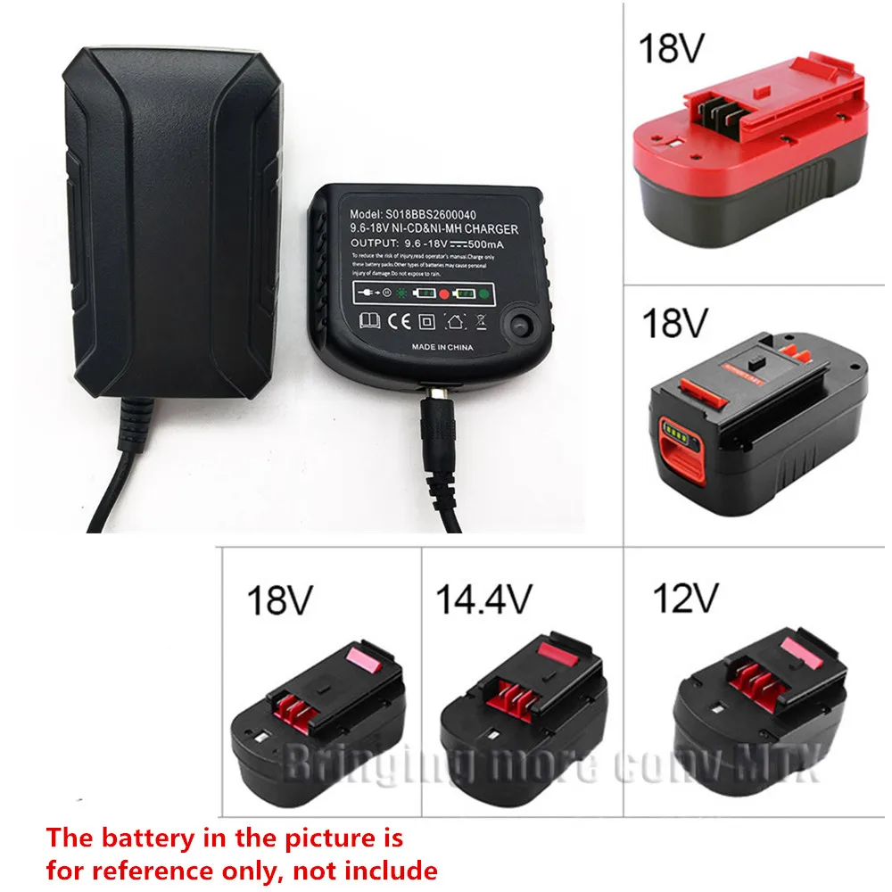 High quality Ni-cd&Ni-Mh Battery Charger 9.6V 12V-18V Suitable for Black&Decker A12, A12-XJ, A12EX, FS120B, FSB12, HPB12 Fsb18