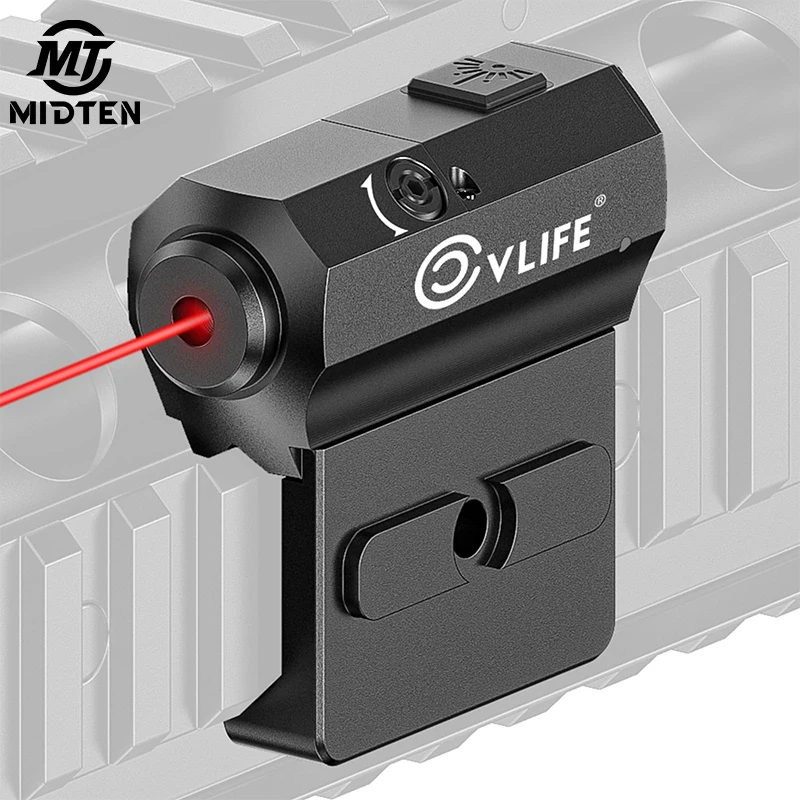 

MidTen Rifle Red Laser Sight M-Lok Picatinny Rail Mount Laser Beam Sight Low Profile Magnetic Rechargeable