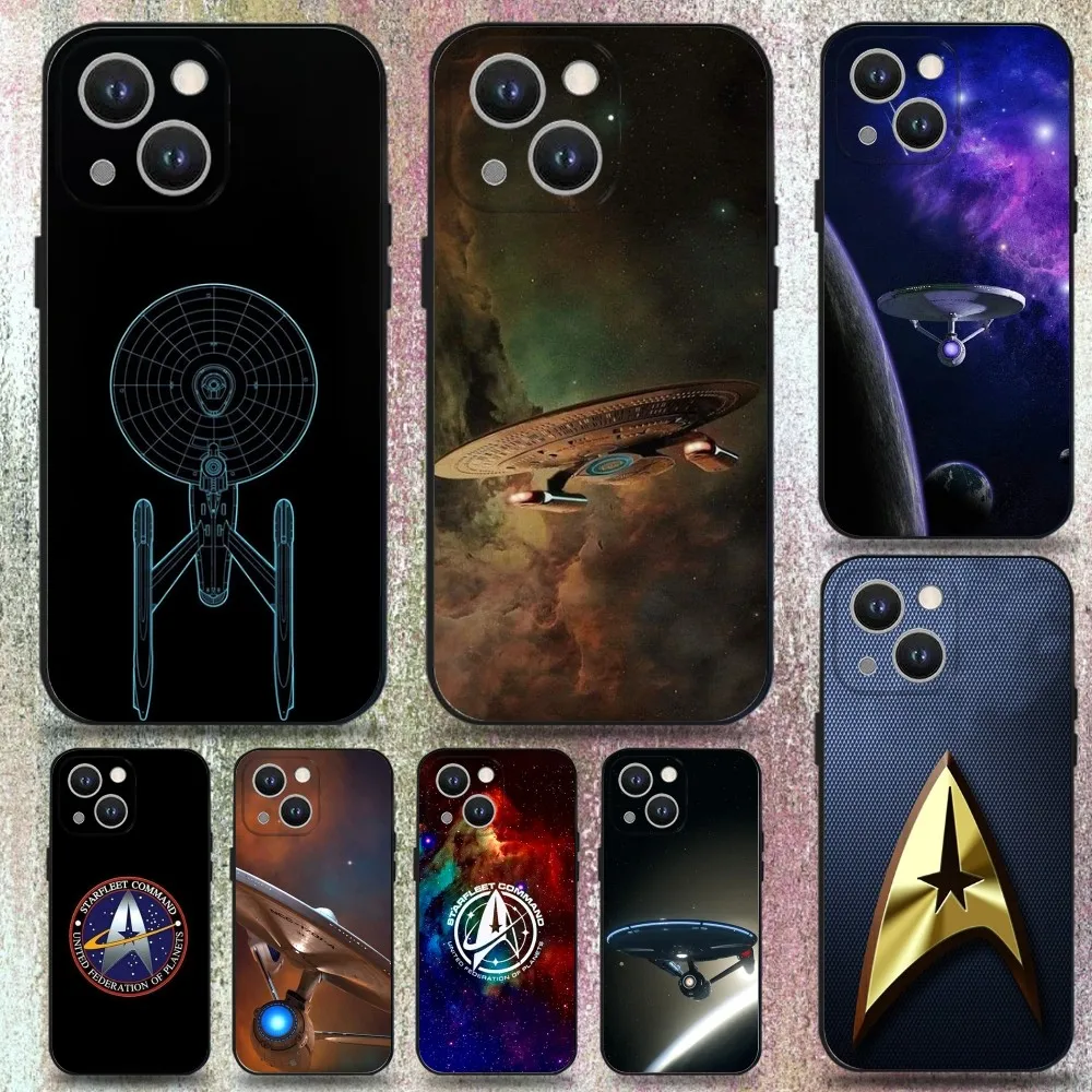 

Star T-Trek tv Phone Case For iPhone 16,15,14,13,12,11 Plus,Pro Max,XS,X,XR,SE,Mini,8,7,Soft Silicone Black Cover