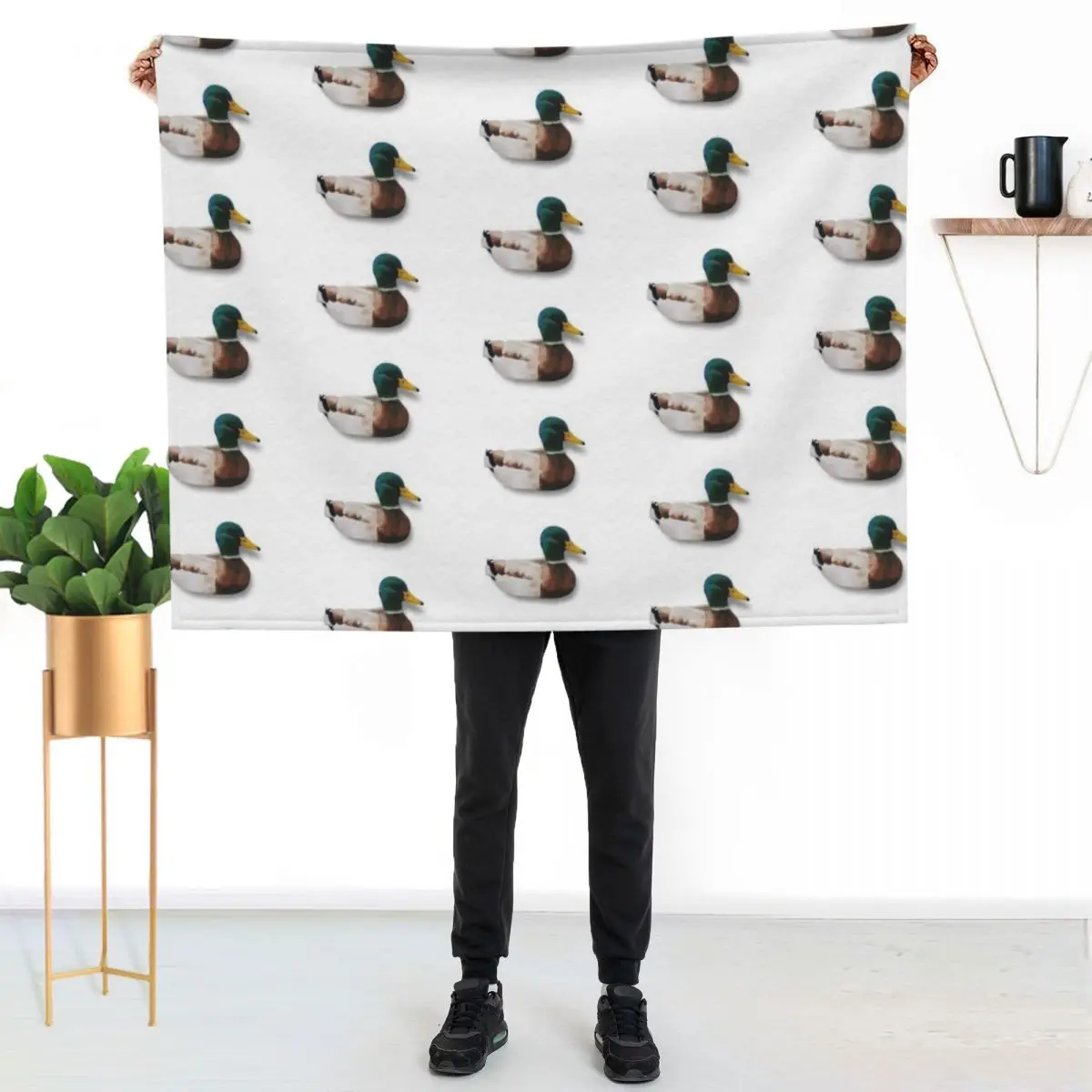 Mallard Duck Throw Blanket Multi Use Warm Blanket for Living Room Bedroom