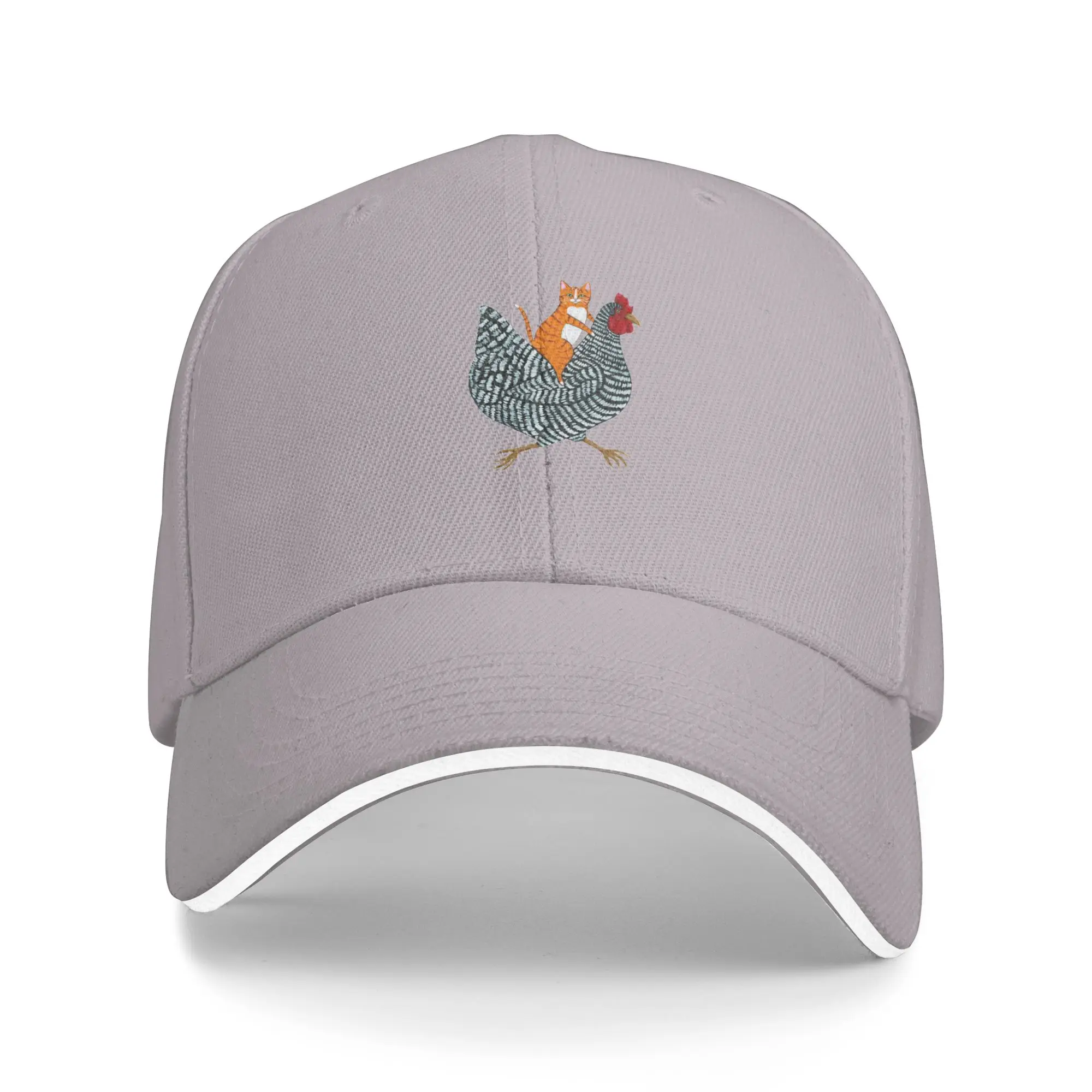 Hot Sale Ginger Cat Chicken Ride Baseball Cap  Soft Luxury Hat  Summer Outing Luxury Hat