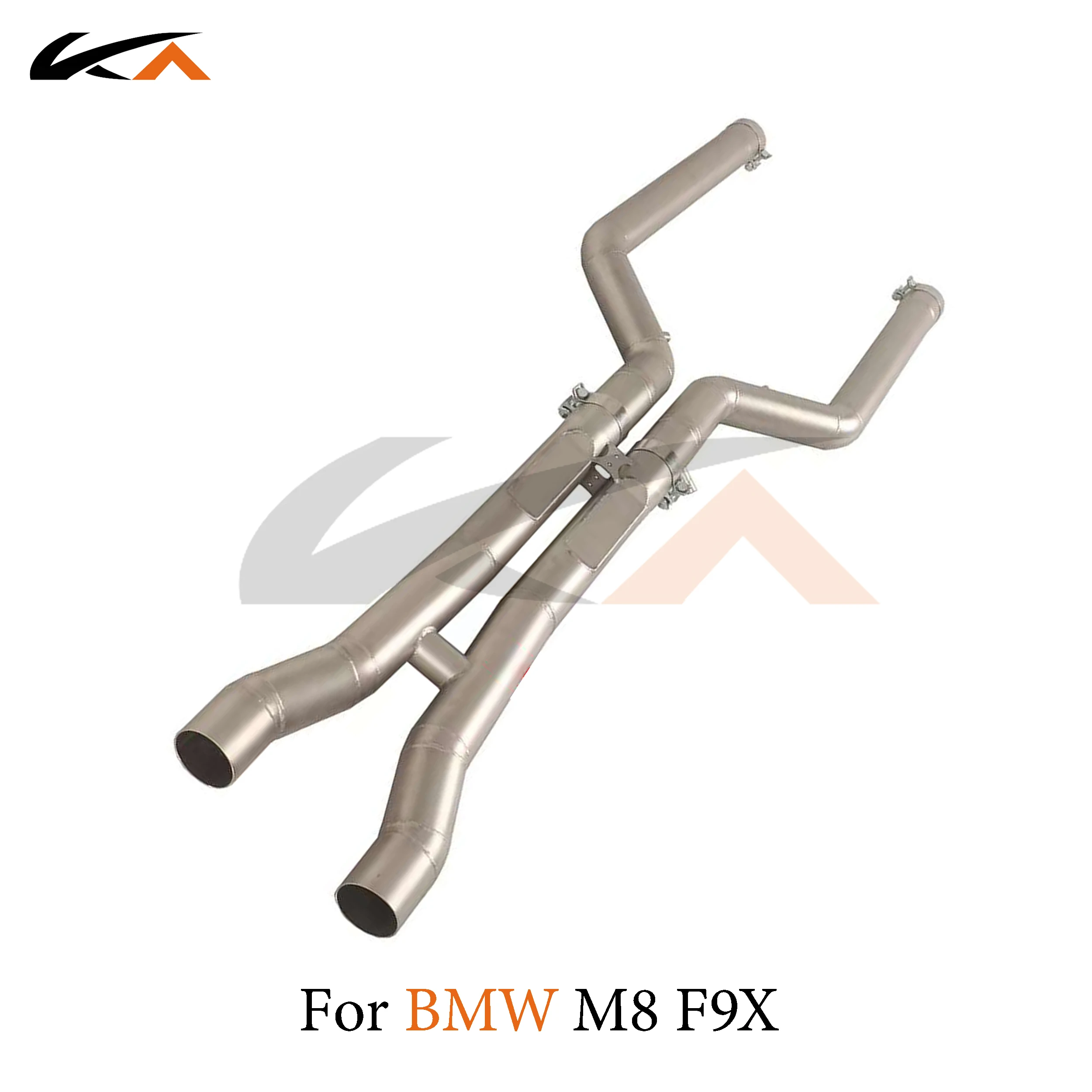 KA Tuning exhaust system part stainless mid pipe for BMW M8 F9X 4.4T front pipe performance straight pipe resonator