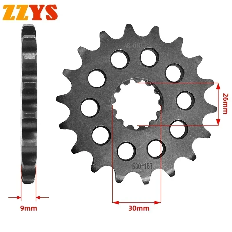 1pc 530 18T 19T 18 19 Tooth Front Sprocket Gear Staring Wheel Cam For Triumph Road 955 Sprint ST Tiger 955 1050 Speed 94 R 2016