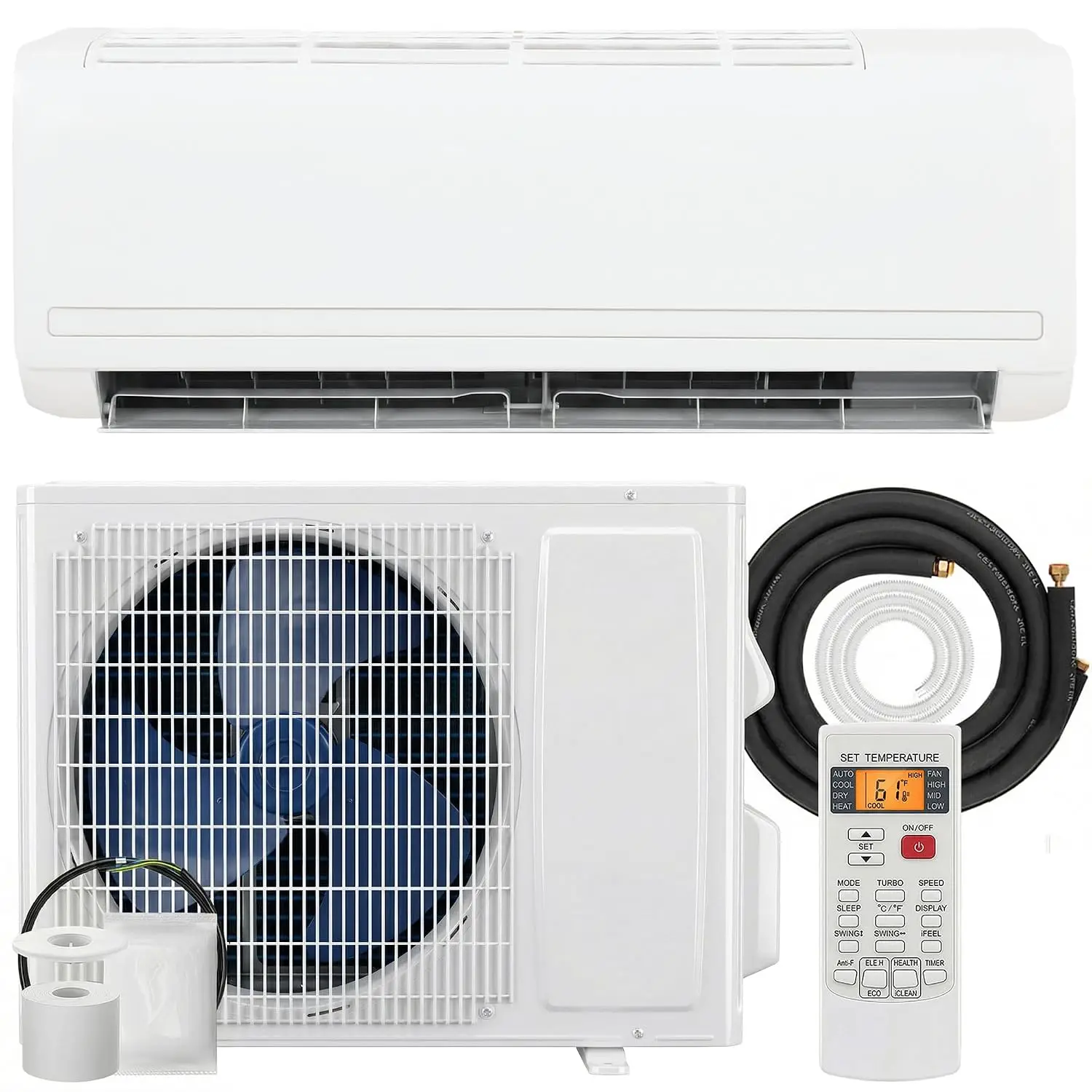 12000 BTU 22 SEER2 115V Mini Split AC & Heat Pump, Inverter System Works with Alexa & WiFi, Custom