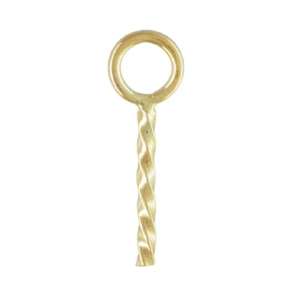 

5pcs 14K Gold Filled Screw Eye Pins for Jewelry Making Peg Drop Wire 0.71mm(21 gauge)