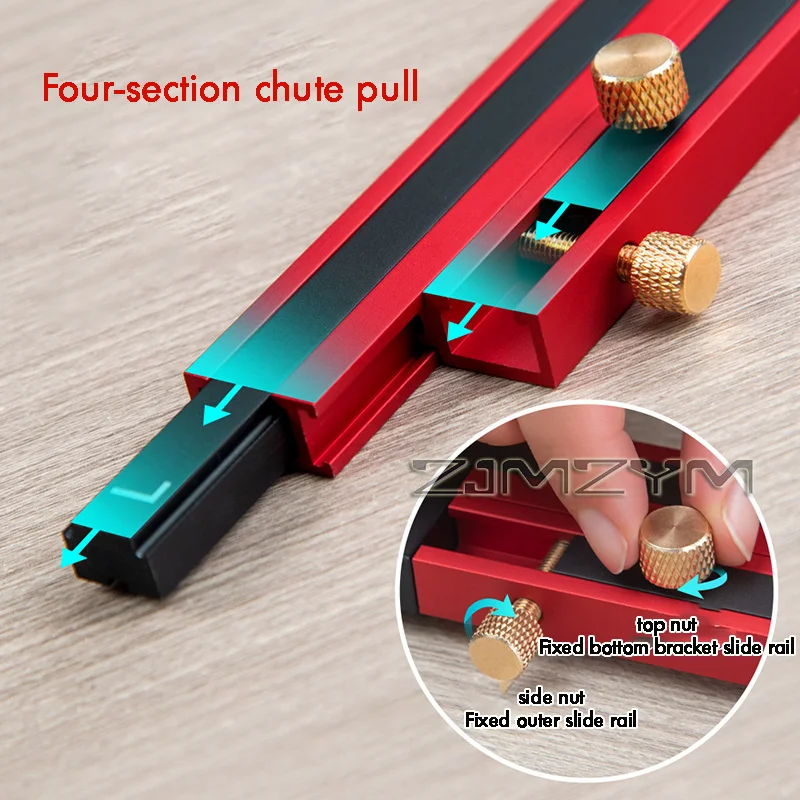 Stair Tread Template Tool - 360 Degree Rotation Step Measuring Jig Tool with Ruler - Guage Wizard Scribe Tool Cutting Guides