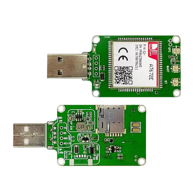 In stock SIMCOM A7672E-FASE USB Dongle with external GPS LTE CAT1 4G Module Support 2G+GNSS Modem for Europe/Middle East/Africa