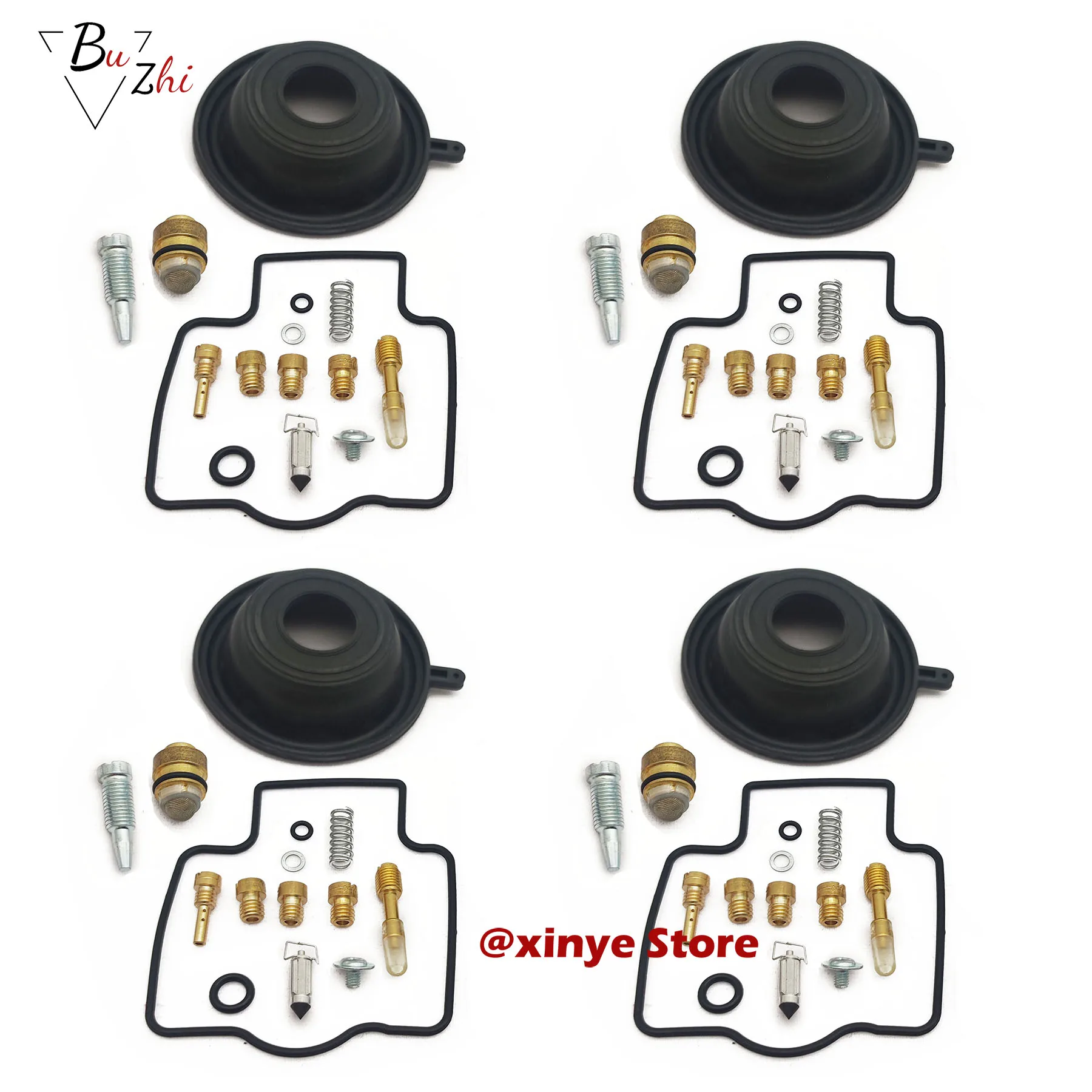 Carburetor repair kit floating needle gasket with plunger vacuum diaphragm for Kawasaki ZZR400 ZX400 1990-2006 ZZR ZX 400