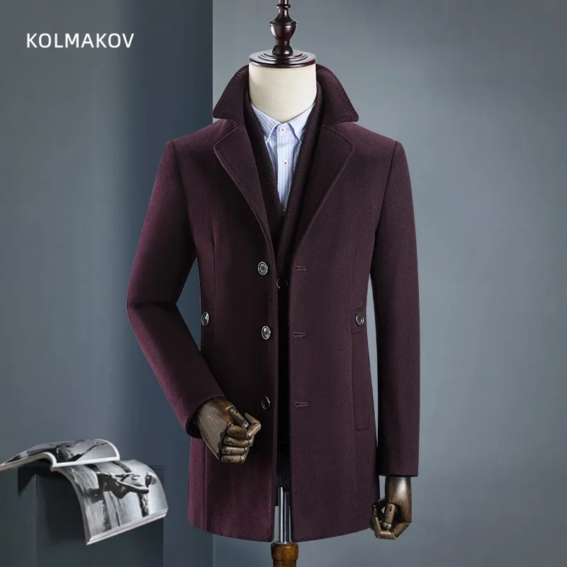 

2022 new arrival winter jacket men fashion Woolen Coat Men's Casual Wool trench coat Men Dress Jacket men full Size M-3XL