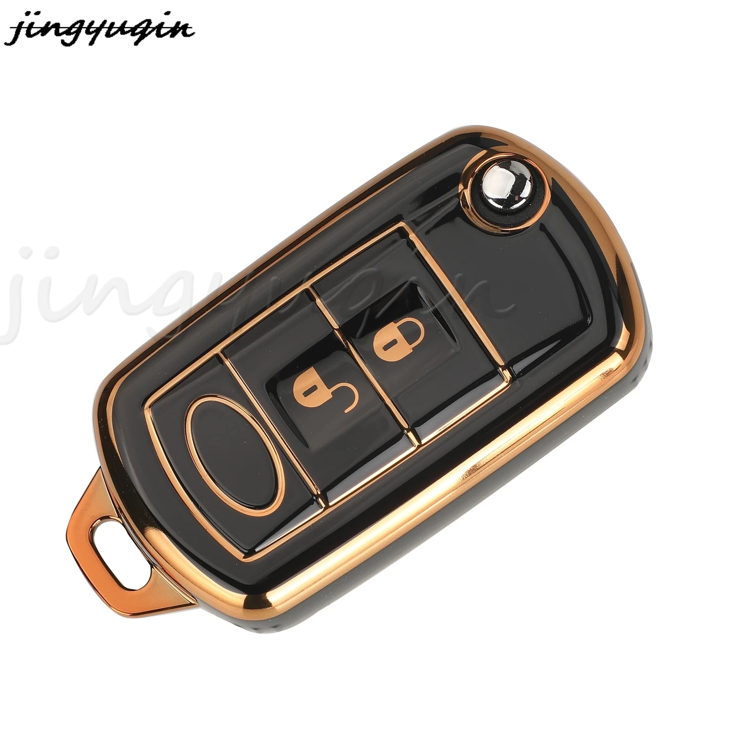 JYQ 2 botones TPU Auto llave Shell funda para Land Rover Range Rover Sport LR3 Discovery soporte protegido Fob bolsa Accesorios