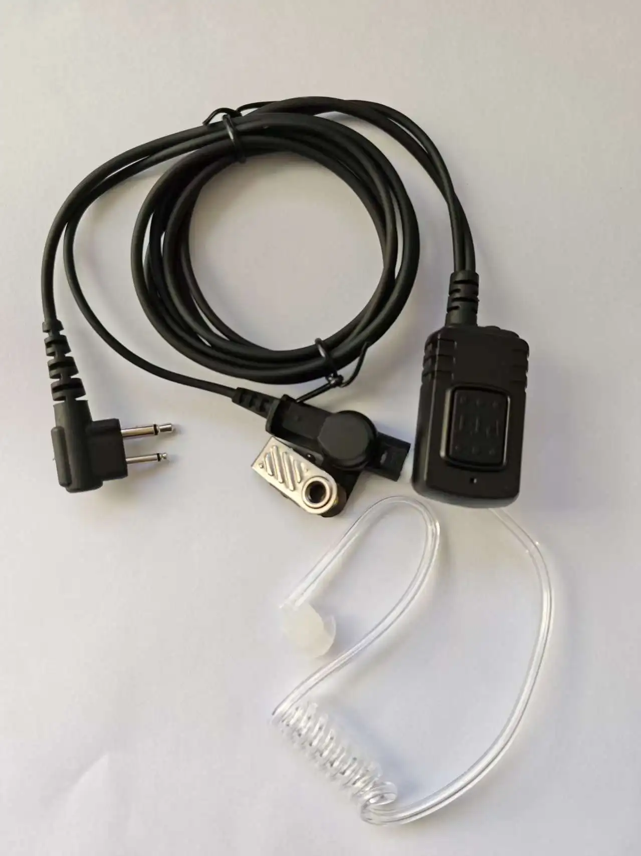 10PCS IP54 Clear Tube Earphone PPT Mic for Motorola Two-Way Radio CP200 EP450 CP040 - Waterproof Communication Accessory