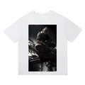 Satin Of Michael Streetwear Graphics Printed Vintage Hip Hop Cotton Tee Black Wukong GameTops Tee Oversized T-Shirt for Men