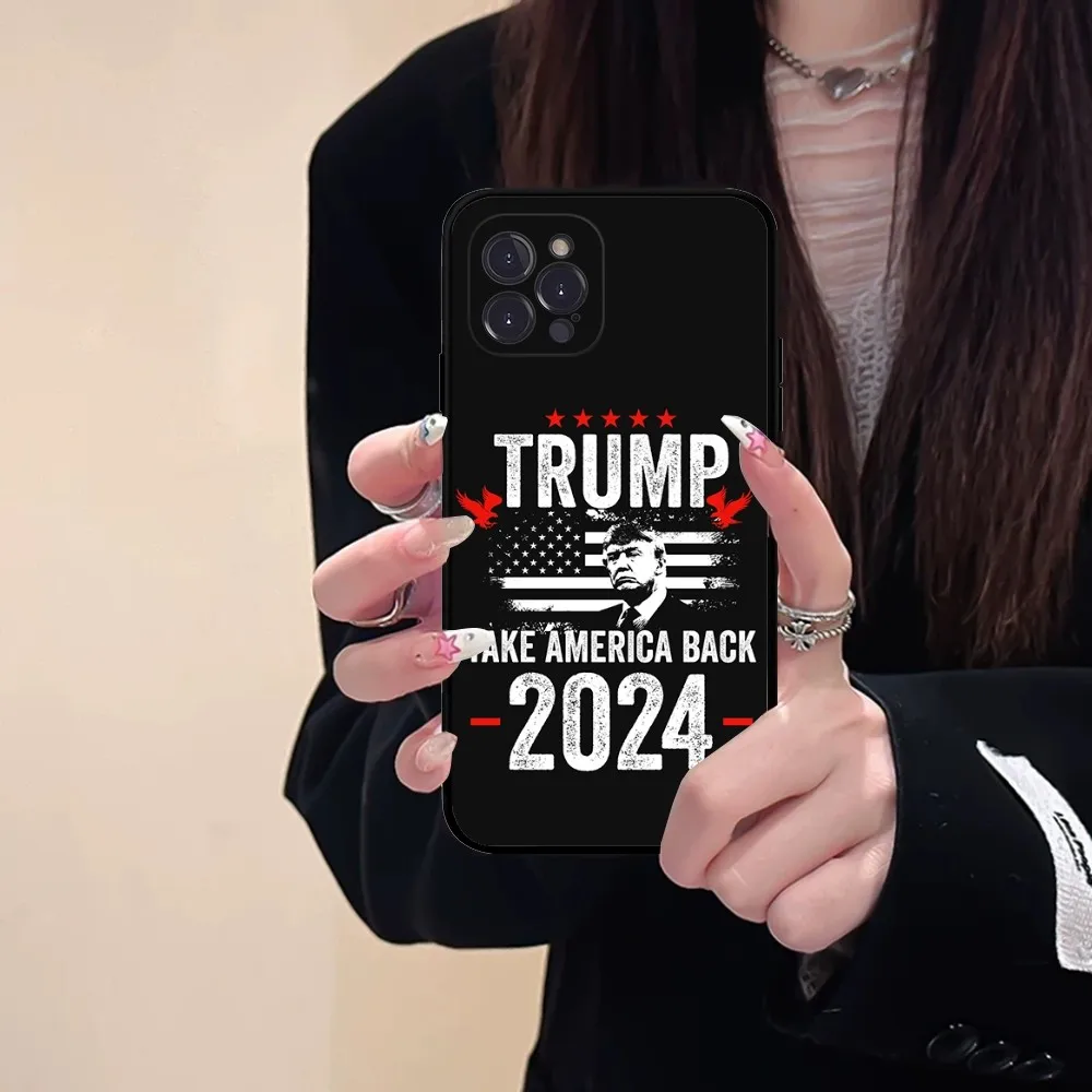 Trump 2024 Phone Case Silicone Soft For Iphone 16 15 14 13 12 11 Pro Mini XS MAX Plus X Cover